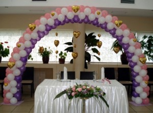 свадебная арка из воздушных шаров