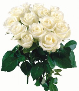 белые розы на свадьбу