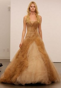 золотое свадебное платье