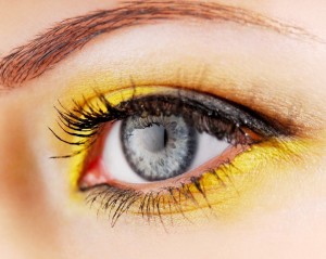 макияж с жёлтыми тенями