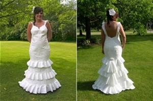 свадебное платье из бумаги
