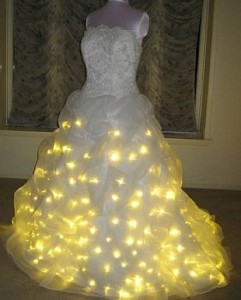 свадебное платье со светодиодами