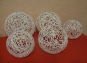 как сделать шары из ниток