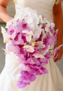 свадебный букет из орхидей