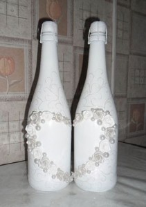 оформление бутылок на свадьбу