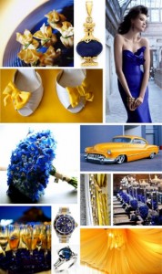 сине-желтая свадьба